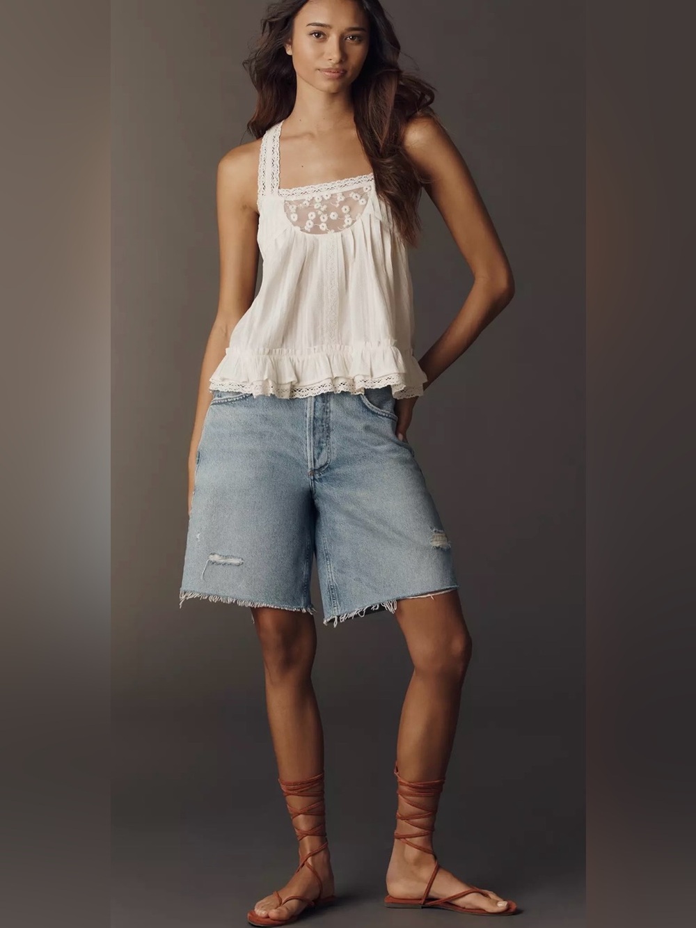 Citizens of Humanity NWT Ayla Denim Shorts Anthropologie Cut Offs Baggy
